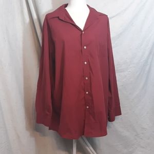 Stafford mens maroon dress shirt *SUMMER DEAL*